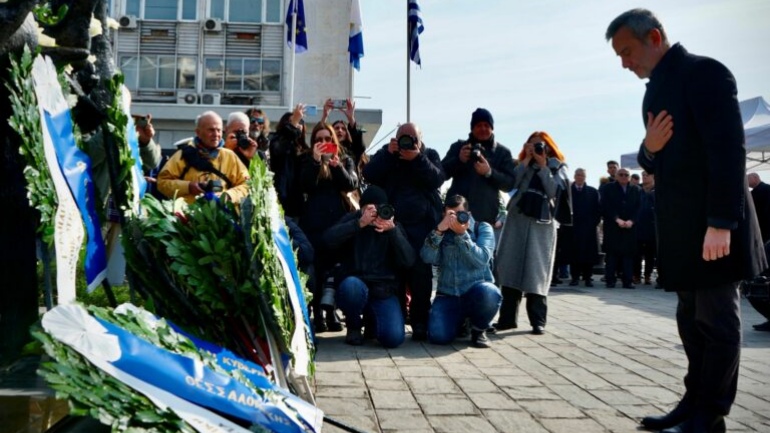 Με το ηχηρό μήνυμα «ποτέ ξανά» η εκδήλωση μνήμης στο Μνημείο του Ολοκαυτώματος των Εβραίων της Θεσσαλονίκης 