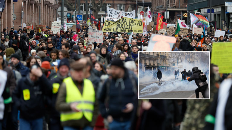 Οι Γάλλοι στους δρόμους για το συνταξιοδοτικό