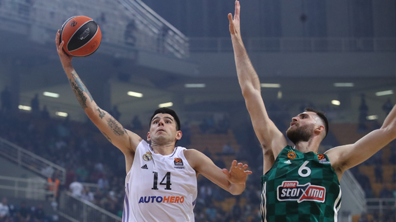 Κατώτερος των προσδοκιών ο Παναθηναϊκός στη Μαδρίτη, ηττήθηκε 83-68 από τη Ρεάλ