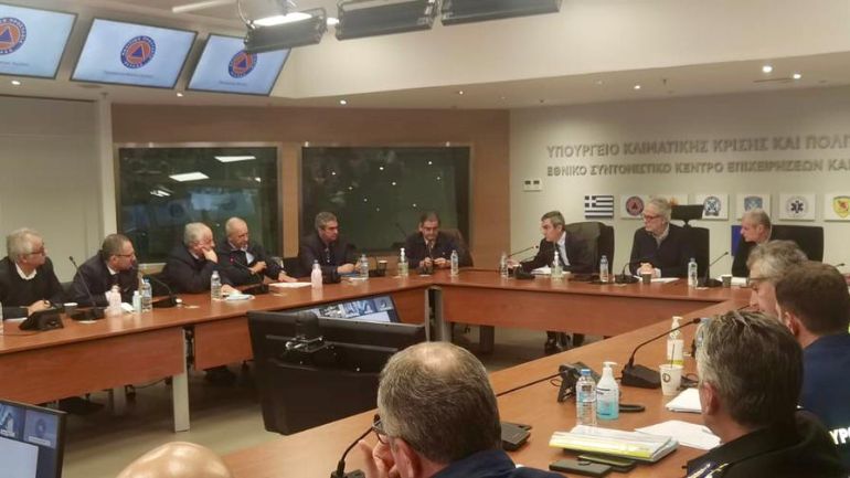 Υπ. Πολιτικής Προστασίας: Ευρεία σύσκεψη για την επερχόμενη κακοκαιρία «Μπάρμπαρα» Υπ. Πολιτικής Προστασίας: Ευρεία σύσκεψη για την επερχόμενη κακοκαιρία «Μπάρμπαρα»