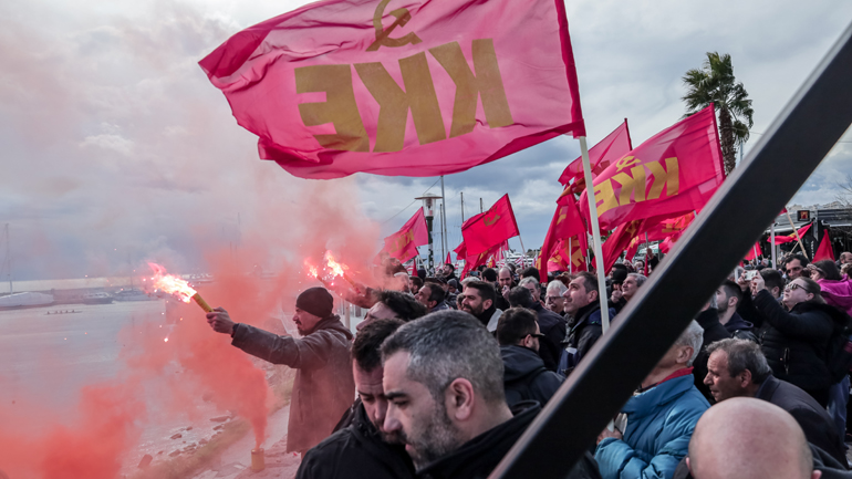 Συλλαλητήριο του ΚΚΕ ενάντια στον ελλιμενισμό του αμερικανοΝΑΤΟϊκού αεροπλανοφόρου «G. W. Bush»