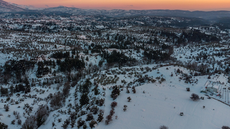 Κακοκαιρία «Barbara»: Πούλμαν με 40 επιβάτες εγκλωβίστηκε στο καταφύγιο της Δίρφυος