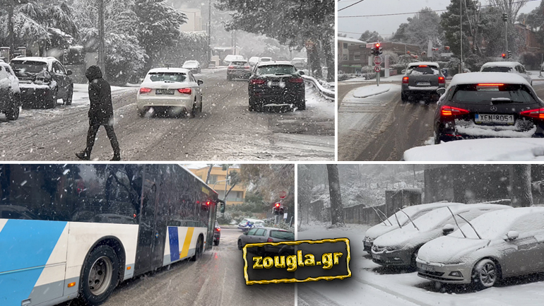 Η επέλαση του χιονιά στα βόρεια προάστια