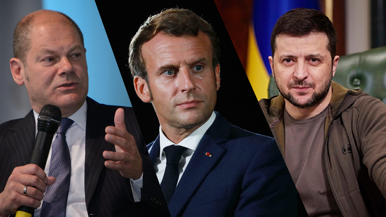Στο Γαλλικό προεδρικό μέγαρο θα πραγματοποιηθεί η συνάντηση Μακρόν-Σολτς-Ζελένσκι