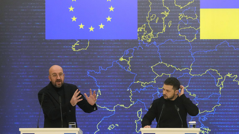 Σαρλ Μισέλ στον Ζελένσκι: Καλώς ήρθατε στο σπίτι, καλώς ήρθατε στην ΕΕ