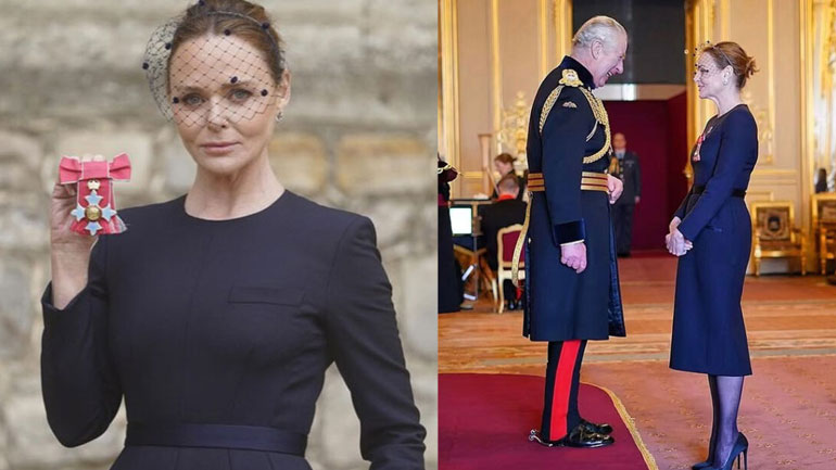 Η σχεδιάστρια Stella McCartney τιμήθηκε με το μετάλλιο CBE από τον βασιλιά Κάρολο