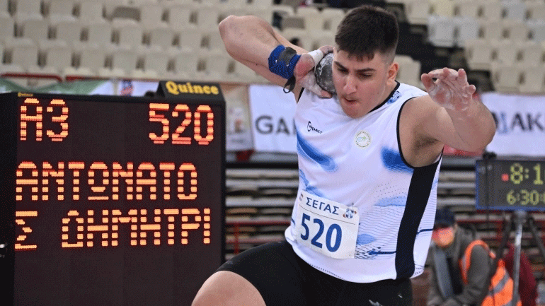 Στίβος: Πανελλήνιο ρεκόρ από τον Δημήτρη Αντωνάτο στη σφαιροβολία Ανδρών Κ18