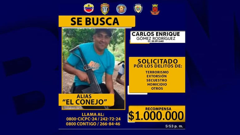 Βενεζουέλα: Η αστυνομία επικήρυξε με ένα εκατ. δολάρια διαβόητο αρχηγό συμμορίας