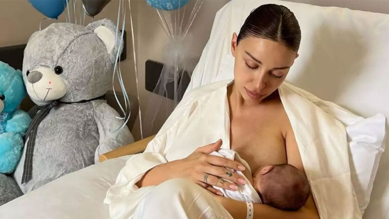 H Ελένη Φουρέιρα δημοσίευσε την πρώτη φωτογραφία με τον επτά ημερών γιο της στο σπίτι