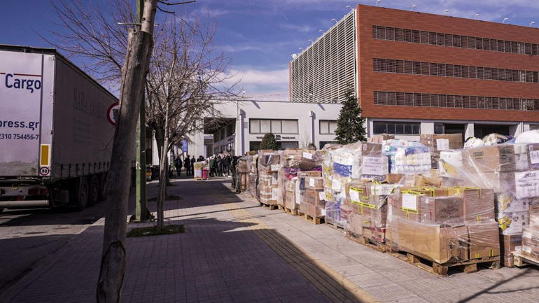 Περιφέρεια Κεντρικής Μακεδονίας: Έστειλε 120 τόνους ανθρωπιστικής βοήθειας σε Τουρκία και Συρία
