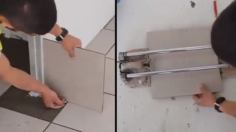 Κοπή ακριβείας σε πλακάκι