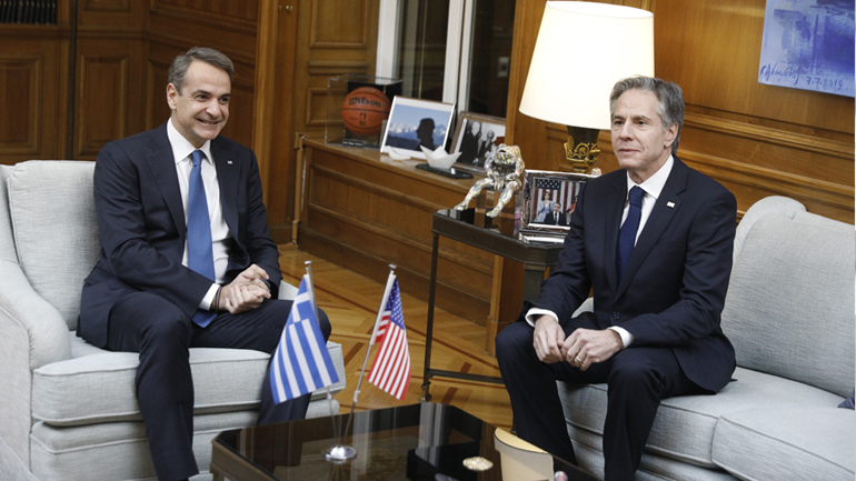 Επιβεβαιώθηκε το εξαιρετικό επίπεδο των σχέσεων Ελλάδας – ΗΠΑ στη συνάντηση Μητσοτάκη – Μπλίνκεν