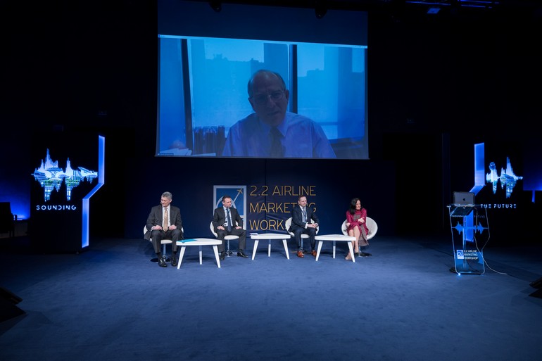  Συζήτηση με τον Περιφερειακό Αντιπρόεδρο της ΙΑΤΑ, Rafael Schvartzman (live-streaming) και από αριστερά, τον Νίκο Ιωσήφ, Διευθυντή Υπηρεσιών Κίνησης Αεροδρομίου / ΔΑΑ, τον Robert Chad, IATA, Area Manager France, Belgium, The Netherlands & Southern Europe, EUR-Field Offices και τον CEO της Air Serbia, Jiri Marek. Συντονισμός από την Ιωάννα Παπαδοπούλου Διευθύντρια Επικοινωνίας & Μάρκετινγκ, ΔΑΑ.