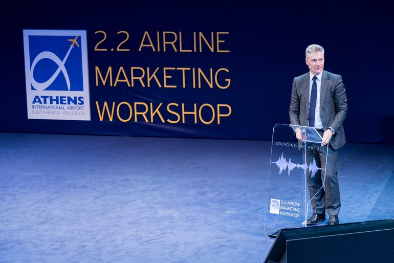 Ο CEO του ΔΑΑ, Γιάννης Παράσχης κατά το κλείσιμο του Συνεδρίου