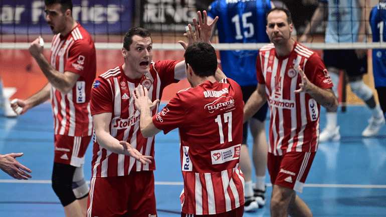 Volley League: «Αγκαλιά» με την πρώτη θέση της κανονικής περιόδου ο Ολυμπιακός, 3-1 την Κηφισιά