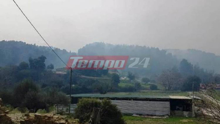 Σε εξέλιξη δύο φωτιές σε αγροτοδασικές εκτάσεις στην Αχαΐα