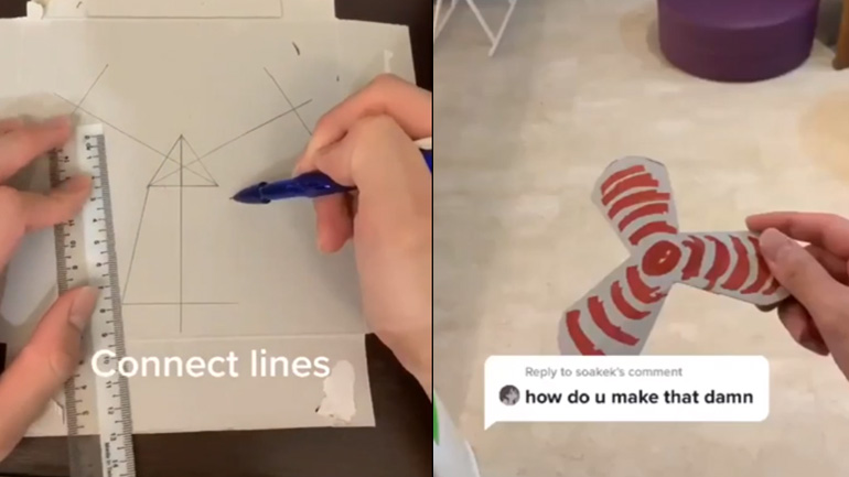 Αυτοσχέδιο μπούμερανγκ από χαρτόνι