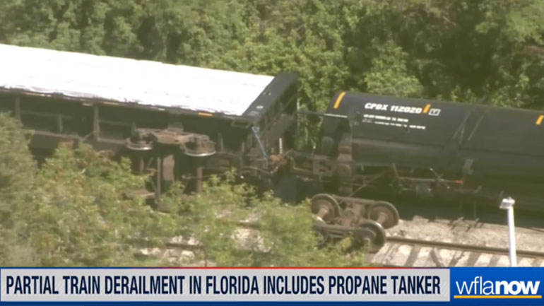 Εκτροχιασμός τρένου με προπάνιο στη Φλόριντα