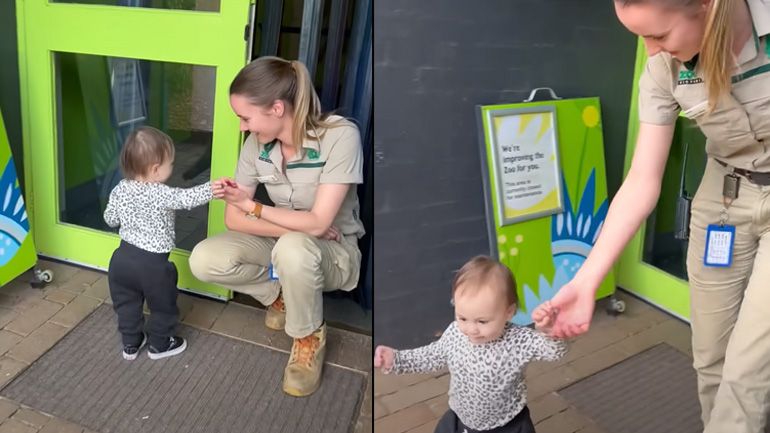 Μωρό ξεγελά τη φύλακα του ζωολογικού κήπου
