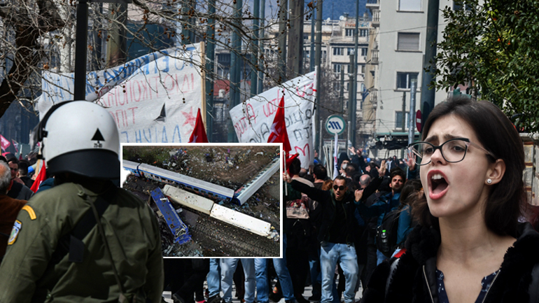 Οι εργαζόμενοι στους δρόμους για την τραγωδία στα Τέμπη