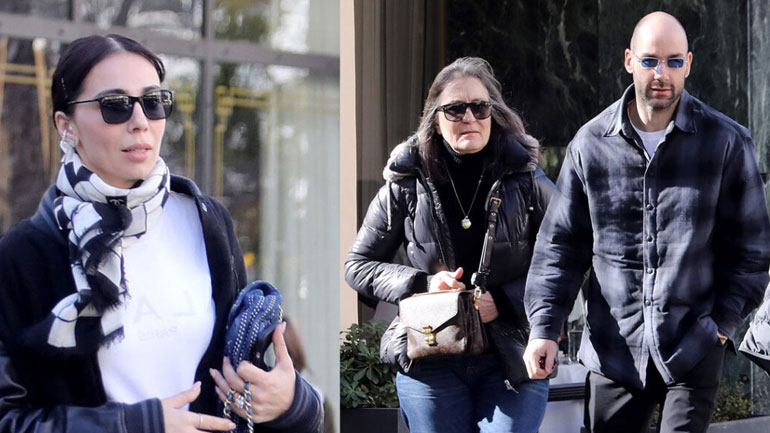 H Ολυμπία Χοψονίδου μαζί με τον Βασίλη Σπανούλη και την πεθερά της για βόλτα στο κέντρο της Αθήνας