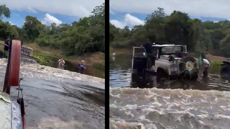 Όταν διασχίζεις με αυτοπεποίθηση ένα πλημμυρισμένο δρόμο