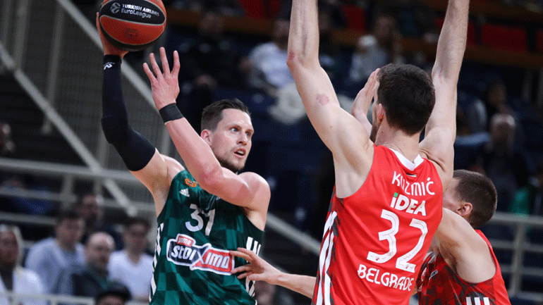 Επέστρεψε στις νίκες ο Παναθηναϊκός, 75-66 τον Ερυθρό Αστέρα