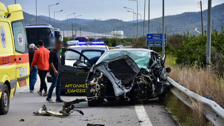 Θανατηφόρο τροχαίο με θύμα μία γυναίκα στην Αργολίδα