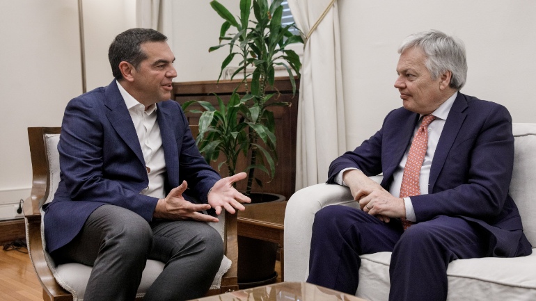 Συνάντηση Αλ. Τσίπρα με τον επίτροπο Δικαιοσύνης της ΕΕ