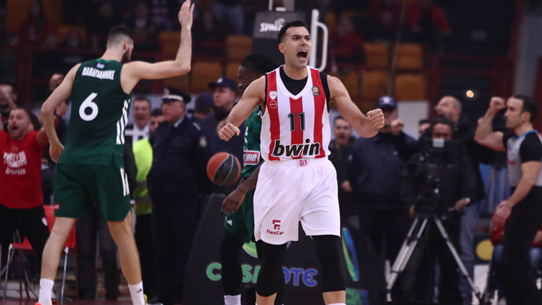 Μπάσκετ: Με Σλούκα ο Ολυμπιακός στο ντέρμπι των «αιωνίων»