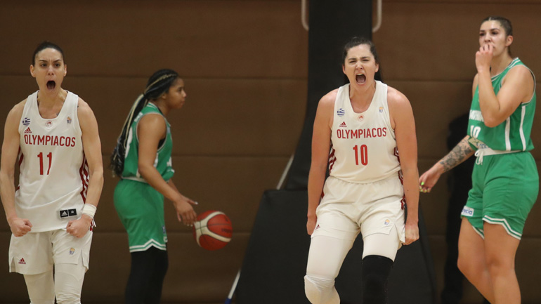 Μπάσκετ γυναικών: Πρώτο βήμα τίτλου για τον Ολυμπιακό, 76-69 τον Παναθηναϊκό