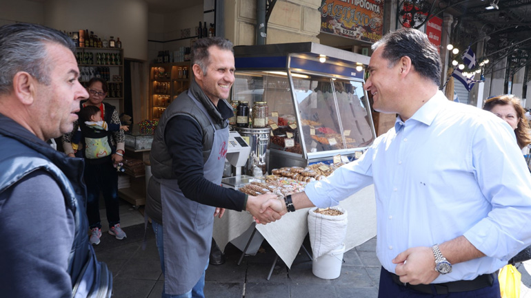 Επίσκεψη Γεωργιάδη στη Βαρβάκειο αγορά