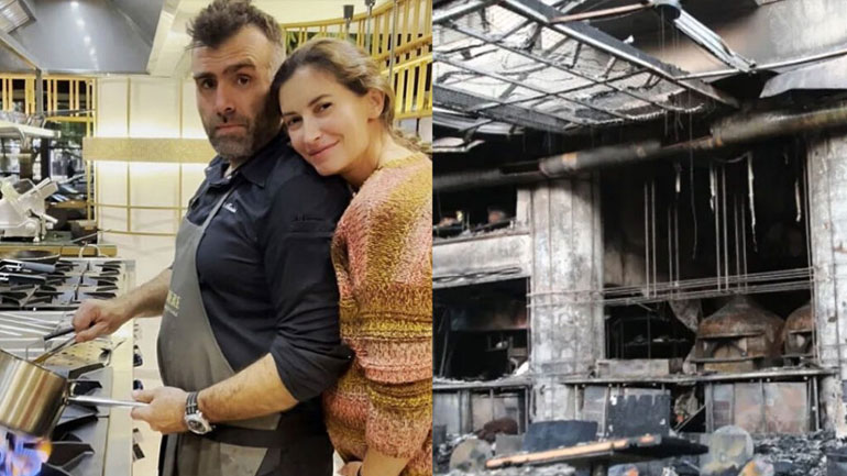 Μάρα Δαρμουσλή για τη φωτιά στο εστιατόριο του συζύγου της, Βασίλη Τσατσάκη: «Έχει καεί ολοσχερώς»
