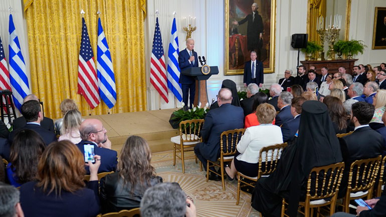 Φιλελληνικό ξέσπασμα του Τζο Μπάιντεν στον Λευκό Οίκο στον εορτασμό της επετείου της 25ης Μαρτίου