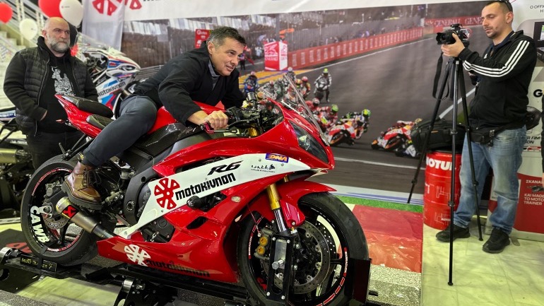 Εξομοιωτής οδήγησης στην Έκθεση Μοτοσυκλέτας 2023