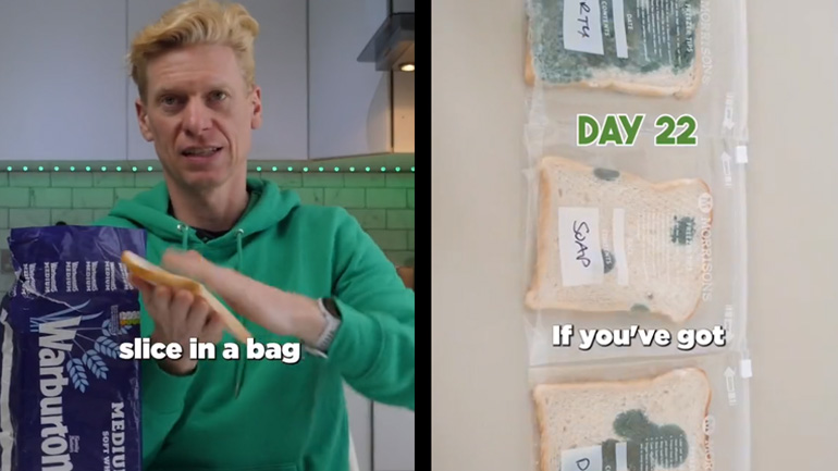 Ένα απλό πείραμα με ψωμί δείχνει, πώς πρέπει να πλένουμε τα χέρια μας 