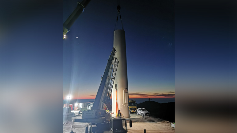 Τοποθετείται η πρώτη ανεμογεννήτρια στον Άγιο Ευστράτιο