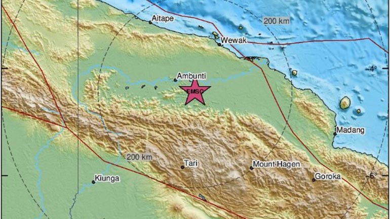 Ισχυρή σεισμική δόνηση 7,1 Ρίχτερ στην Παπούα Νέα Γουινέα
