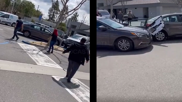 Γυναίκα προσπάθησε να κλέψει αυτοκίνητο που είχε αντικλεπτικό μπαστούνι στο τιμόνι – Διέλυσε τα πάντα