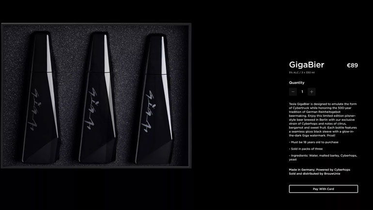 Η Tesla έφτιαξε δική της μπύρα και κοστίζει 30 ευρώ το μπουκάλι