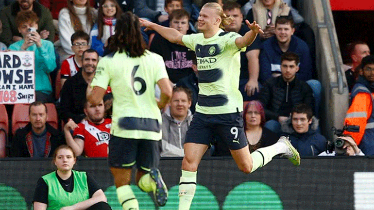 Αγγλία: Επιστροφή Χάαλαντ με δύο γκολ στο 4-1 της Μάντσεσερ Σίτι στο Σαουθάμπτον