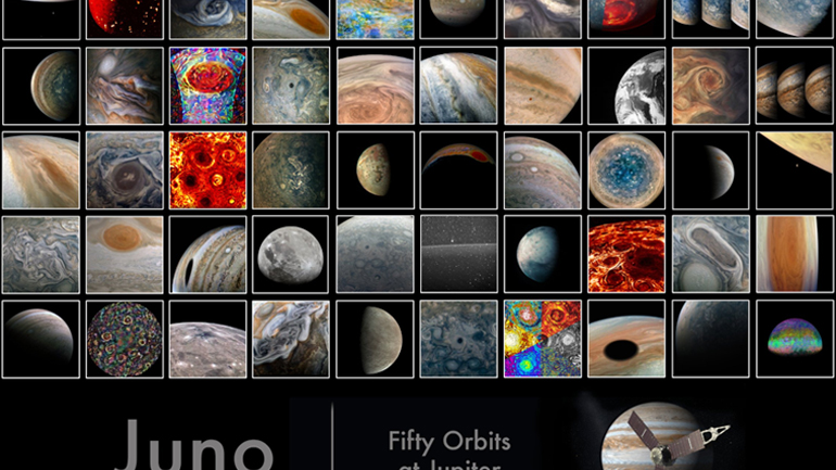 Το διαστημικό σκάφος Juno συμπλήρωσε 50 περιφορές γύρω από τον Δία