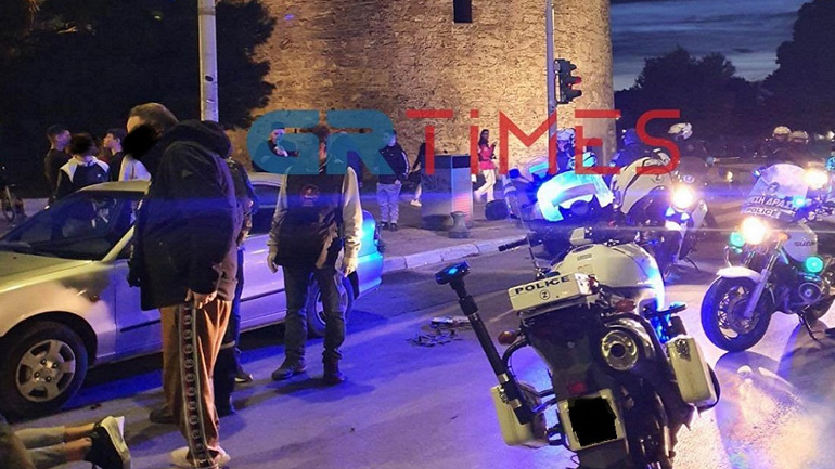 Τροχαίο με τραυματισμό οδηγού μηχανής στο κέντρο της Θεσσαλονίκης