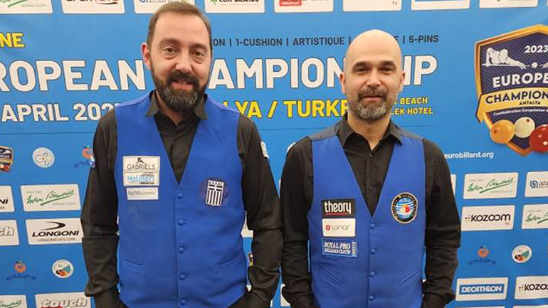 Ιστορικό χρυσό μετάλλιο για το ελληνικό μπιλιάρδο στο Ευρωπαϊκό Πρωτάθλημα Τρισπόντων Εθνικών Ομάδων