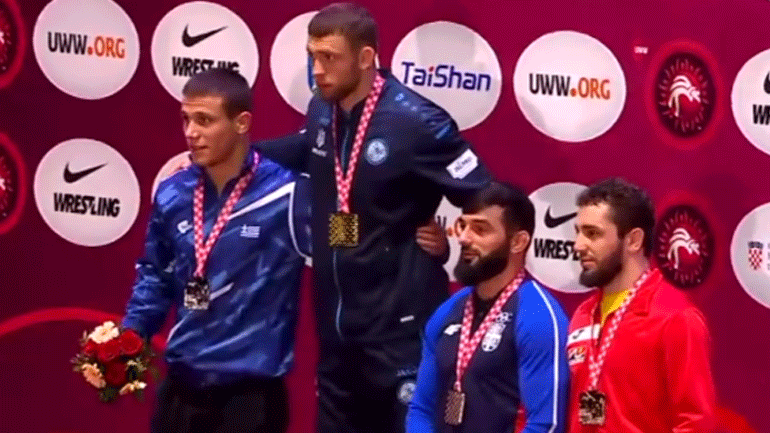 Πάλη: «Ασημένιος» ο Γιώργος Κουγιουμτσίδης στο Ευρωπαϊκό του Ζάγκρεμπ