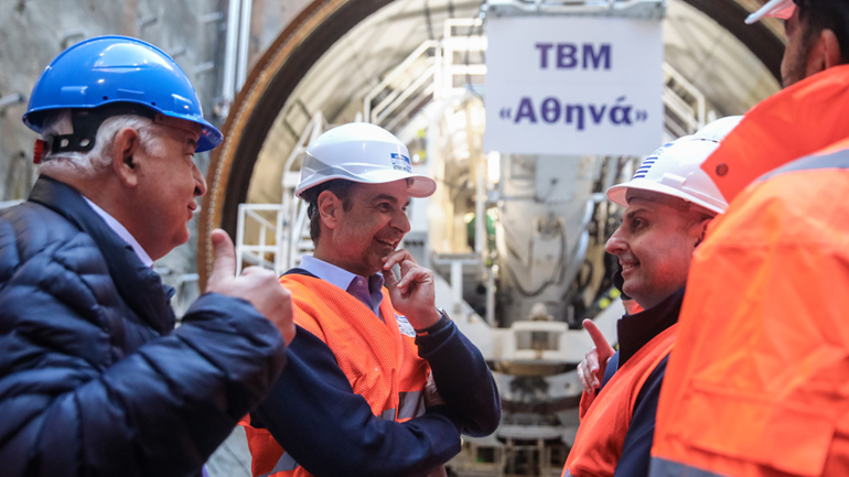 Κ. Μητσοτάκης από το εργοτάξιο του Μετρό στην Κατεχάκη: Μέχρι το τέλος της δεκαετίας η Γραμμή 4 θα είναι έτοιμη