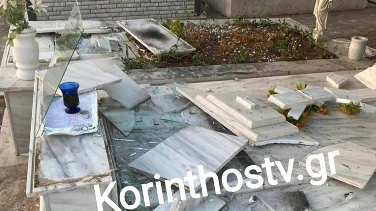Δεκάδες τάφοι βεβηλώθηκαν στο κοιμητήριο Εξαμιλίων – Ισχυρή αστυνομική δύναμη στην περιοχή