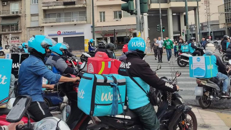 Νέα απεργία των διανομέων της Wolt το τριήμερο της Πρωτομαγιάς