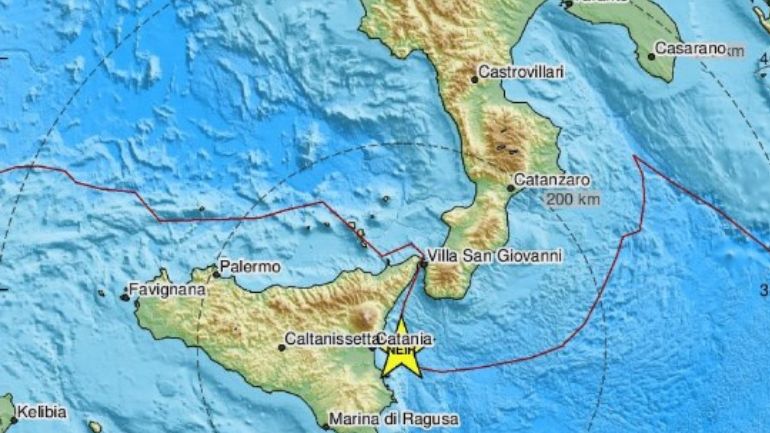 Σεισμική δόνηση 4,1 Ρίχτερ στην Κατάνη της Σικελίας