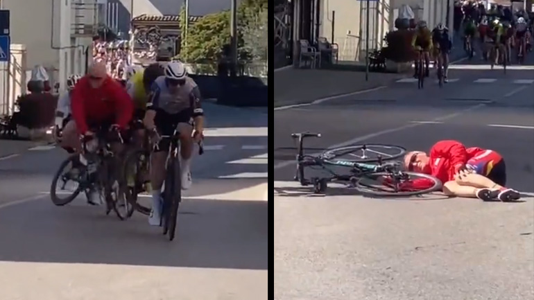 Παππούς προκαλεί ατύχημα σε έναν αγώνα ποδηλασίας στην Ιταλία 